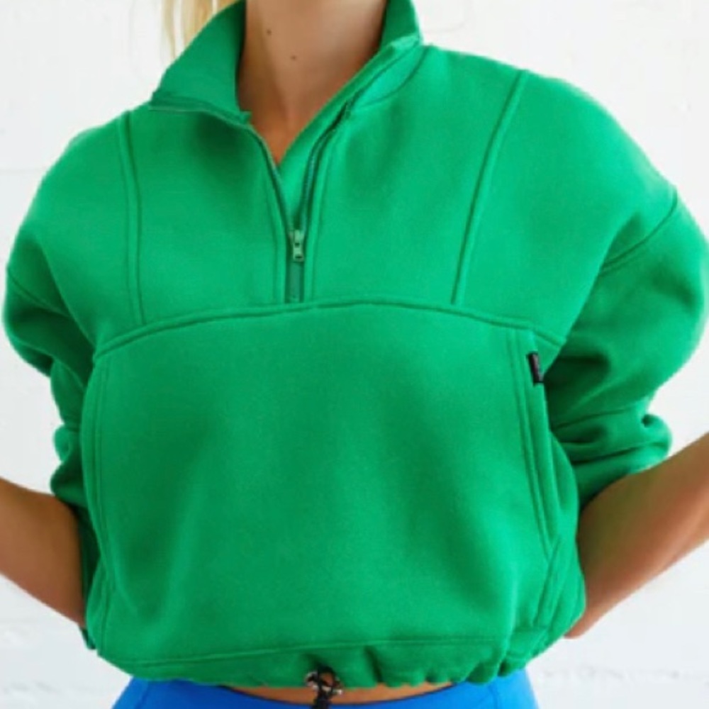 COPY - Vici Collection Half Zip Crop Pullover
